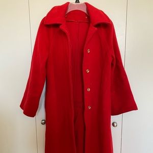 Vintage red, wool coat
